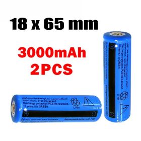 2PCS/4PCS/10PCS/50PCS/100PCS Rechargeable Battery 3000mAH 3.7V Li-ion 11.1 Power Batteries for Flashlight Laser Headlamp (Quantity: 2PCS)