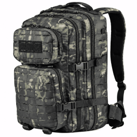 Small Tactical Backpack Assault Pack 40L Military Backpack with Molle for Hiking Hunting Rucksack Trekking (Color: Black Camo)