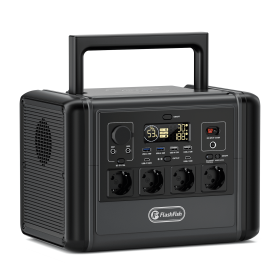 FF Flashfish 1200W Portable Power Station, 768Wh LiFePO4 High-capacity Solar Generator, Power Battery Backup With 4*AC Outputs And 6*USB Outputs (Power: 1200W Solar Generator)